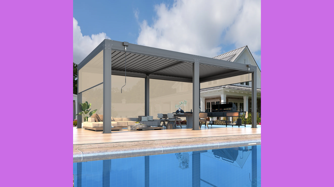 Sleek and Strong: The Perfect Pergola for Decks, Backyards, and Gardens: EROMMY's Louvered Canopy